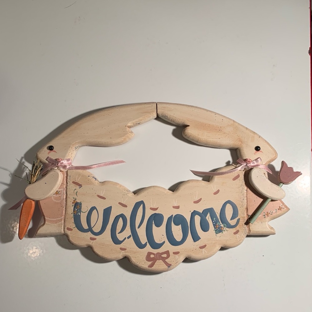 Bunny Welcome sign